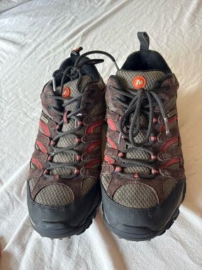 Merrell Vibram Brown and Red Men's Trail Sneakers